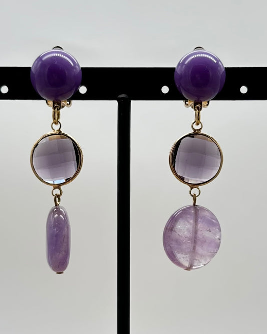 BOUCLES D'OREILLES ÉLÉMENTS SCINTILLANTS - Francine BRAMLI