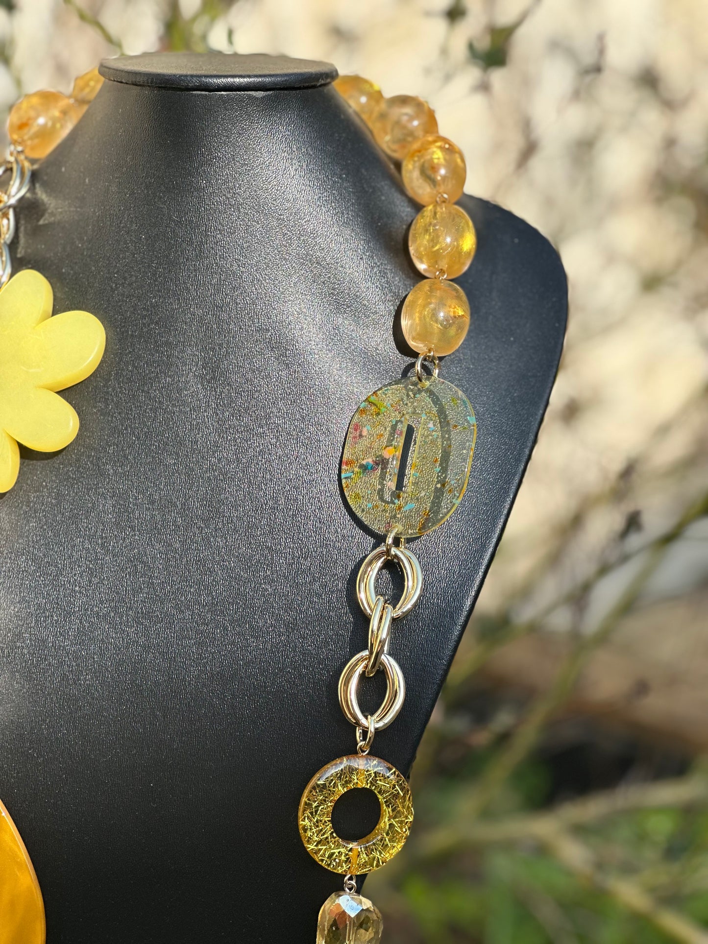 Collier sautoir perles fantaisie - Francine BRAMLI