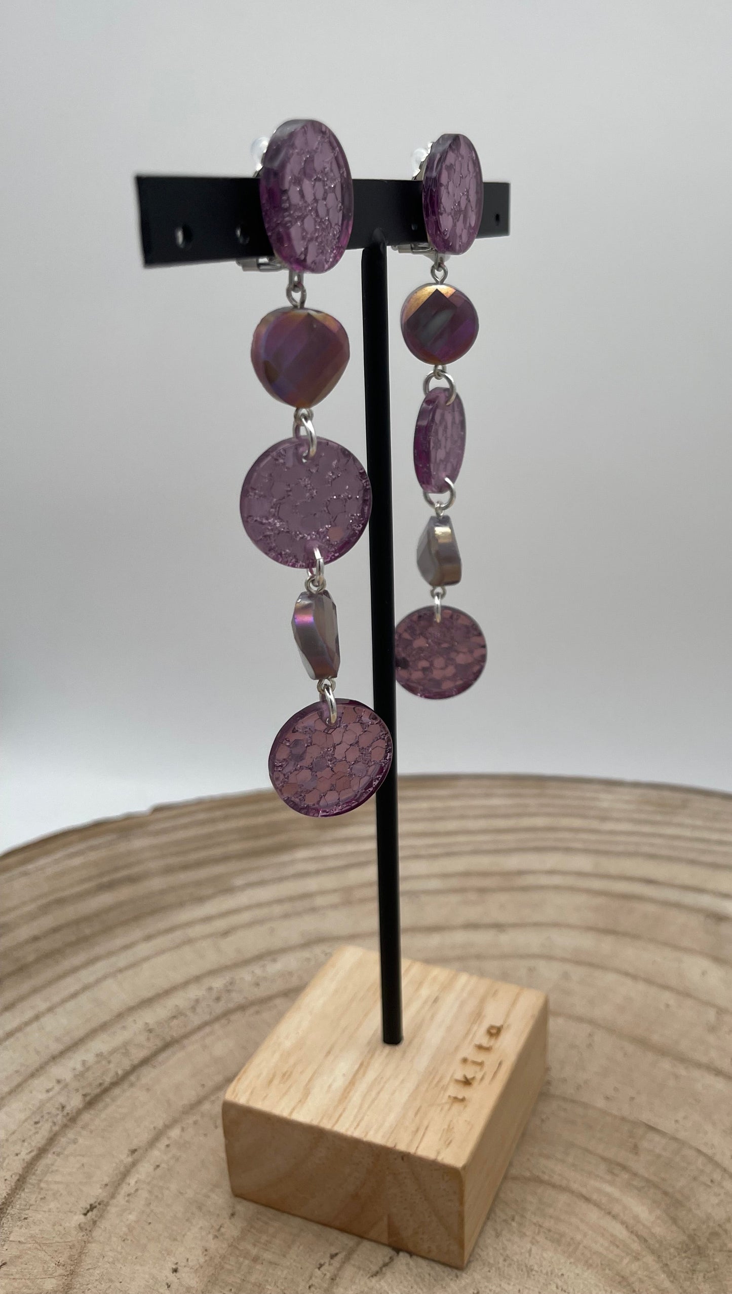 BOUCLES D’OREILLES ÉLÉMENTS SCINTILLANTS - Francine BRAMLI