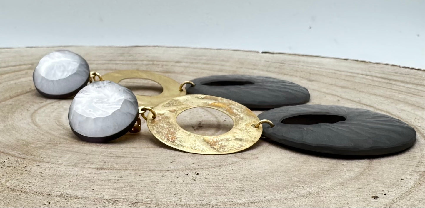 BOUCLES D'OREILLES DORÉE - Francine BRAMLI