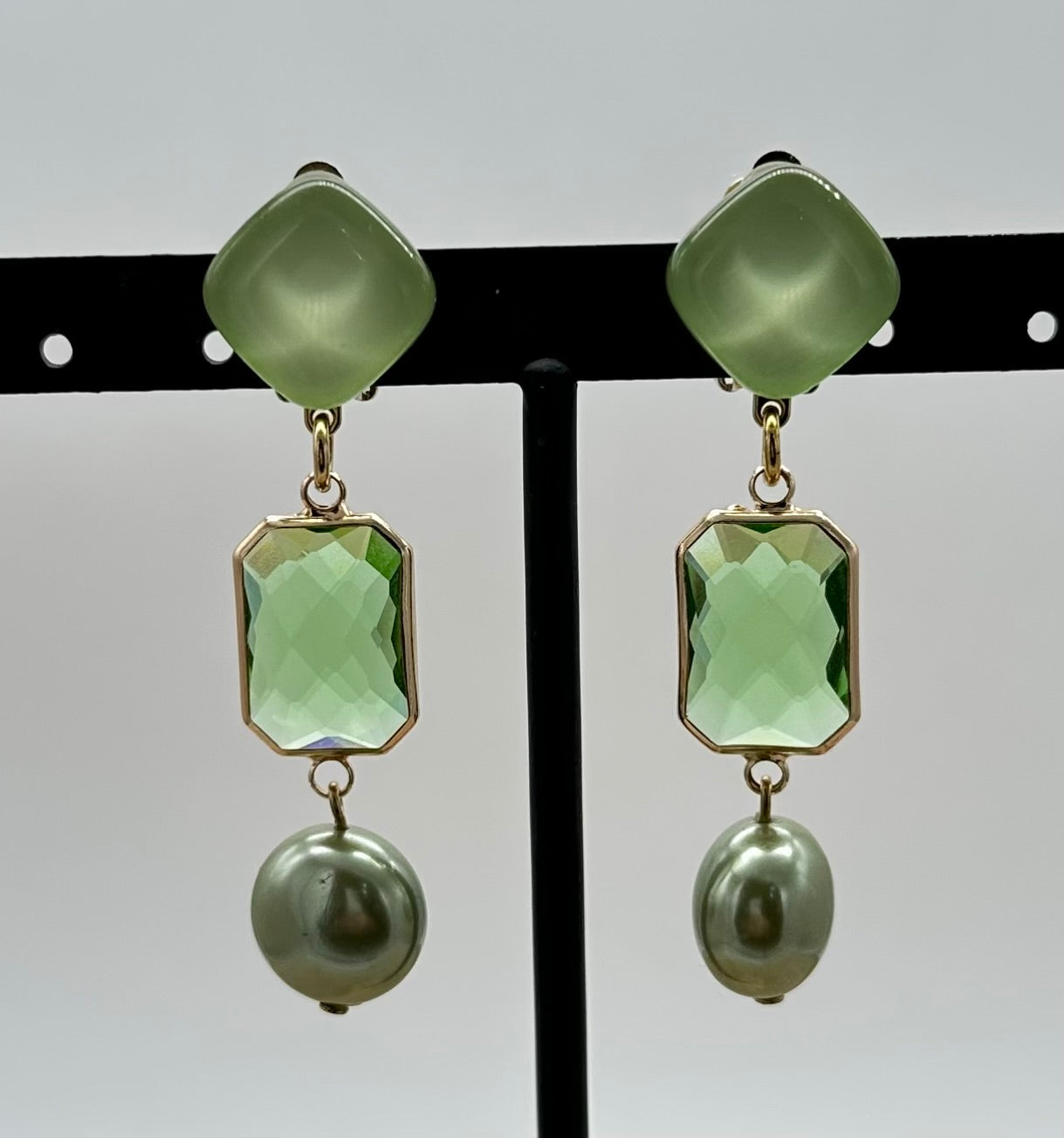 BOUCLES D'OREILLES ÉLÉMENTS SCINTILLANTS - Francine BRAMLI