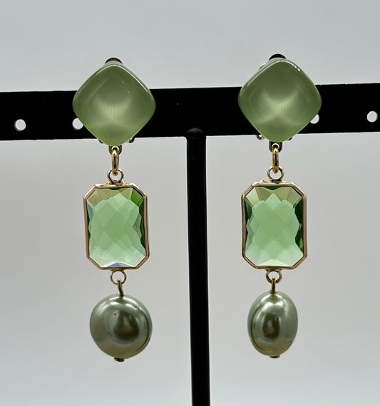 BOUCLES D'OREILLES ÉLÉMENTS SCINTILLANTS - Francine BRAMLI