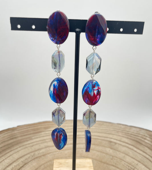 BOUCLES D’OREILLES ÉLÉMENTS SCINTILLANTS - Francine BRAMLI