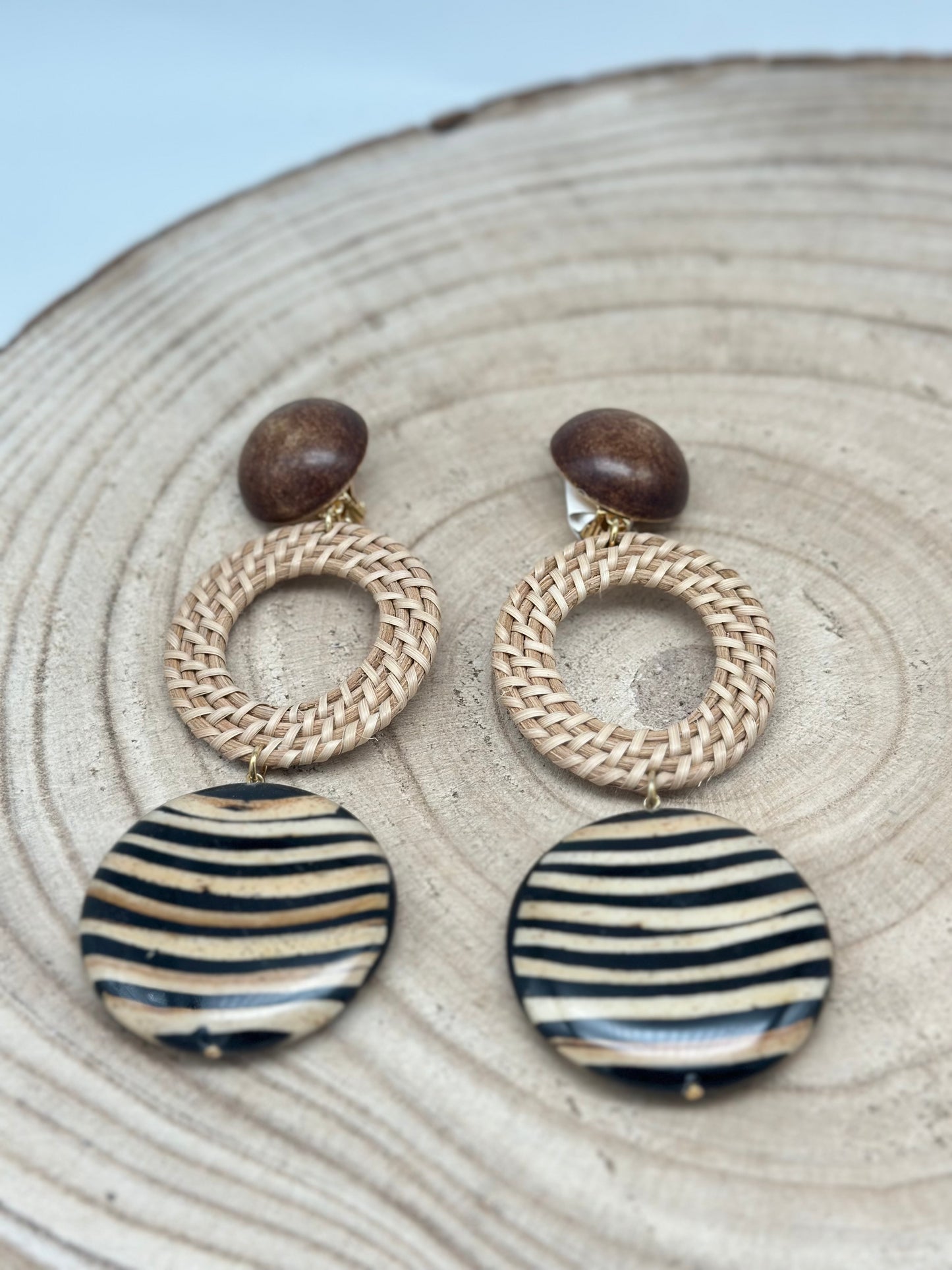 Boucles d’oreilles RAPHIA  - Francine BRAMLI