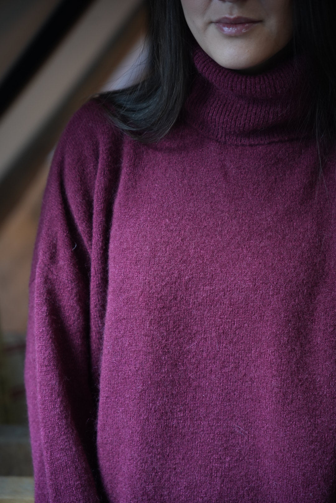 Pull col roulé