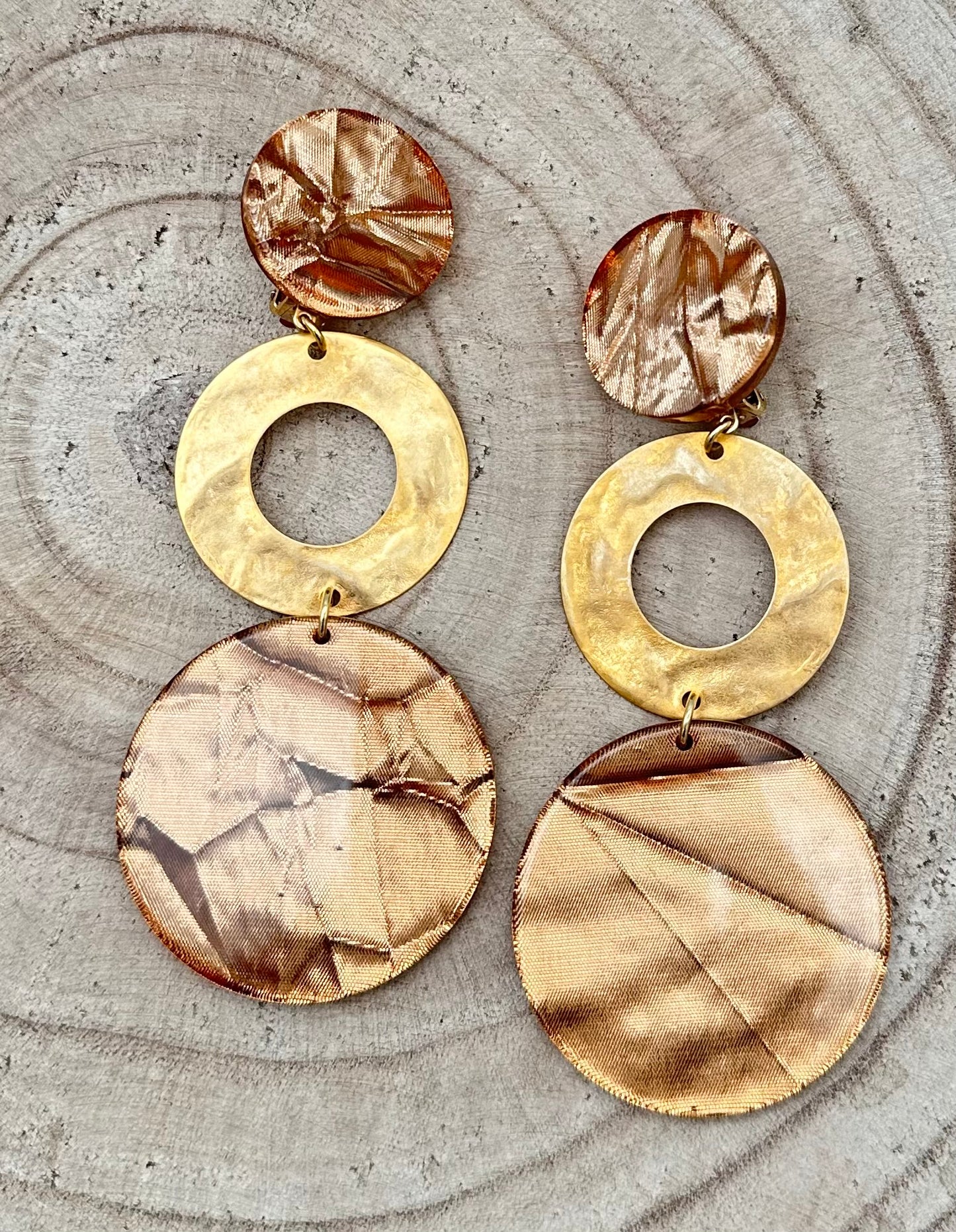 BOUCLES D'OREILLES DORÉE - Francine BRAMLI