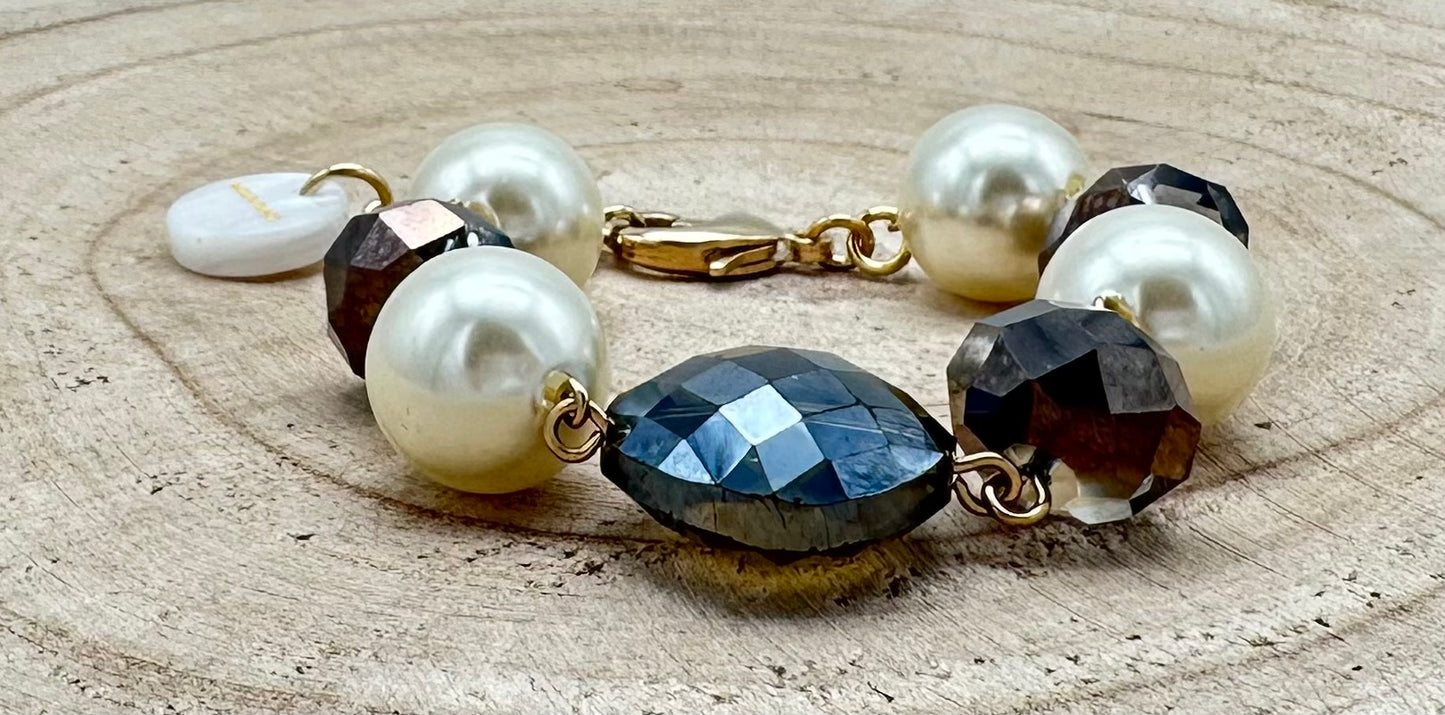 BRACELET PERLE/CRISTAL - Francine BRAMLI