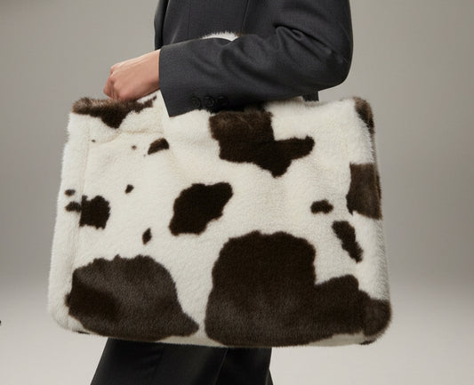 Sac fausse fourrure vache