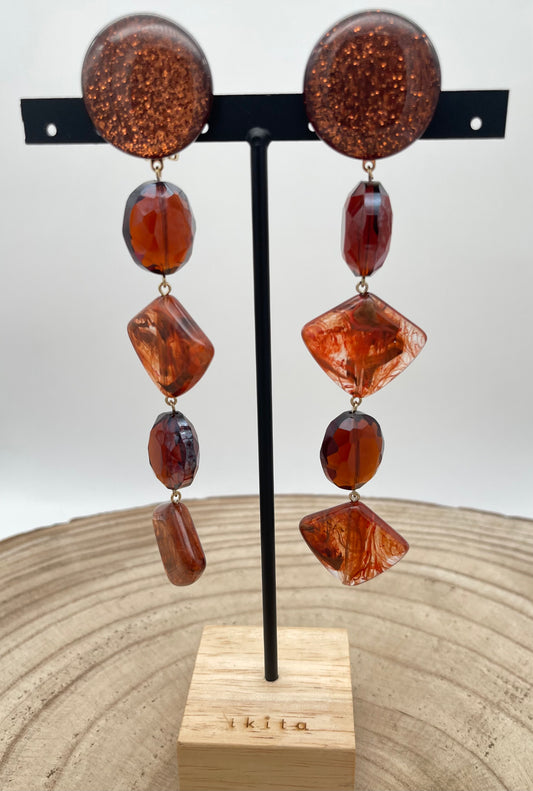 BOUCLES D’OREILLES ÉLÉMENTS SCINTILLANTS - Francine BRAMLI