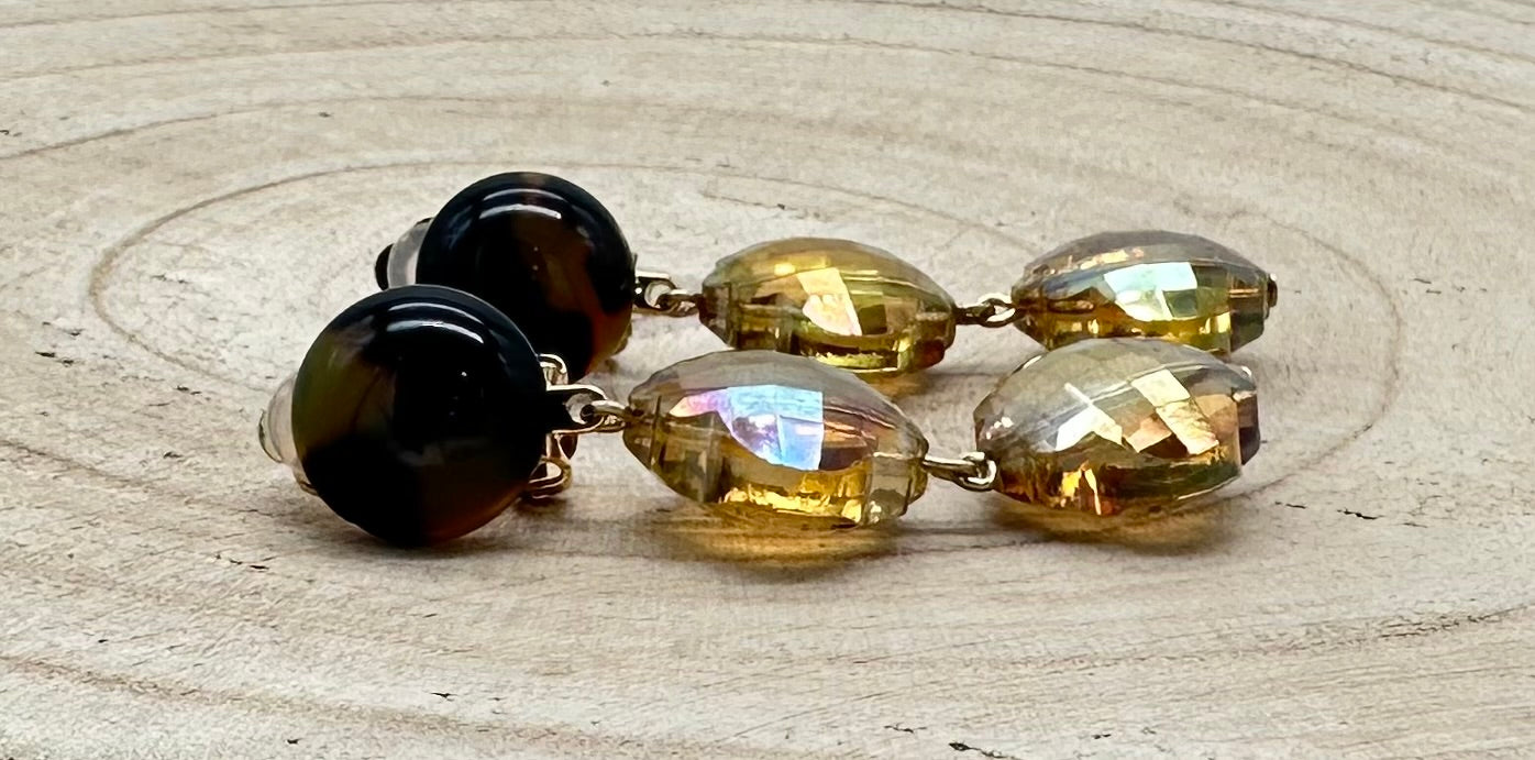 BOUCLES D'OREILLES ÉLÉMENTS SCINTILLANTS - Francine BRAMLI