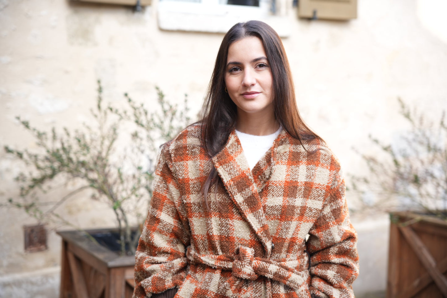Manteau long à carreaux - Johanna Paris