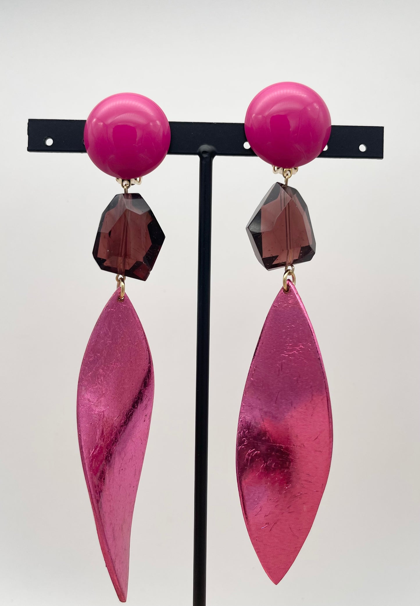 BOUCLES D’OREILLES FLAMMES ÉLÉMENTS SCINTILLANTS - Francine BRAMLI