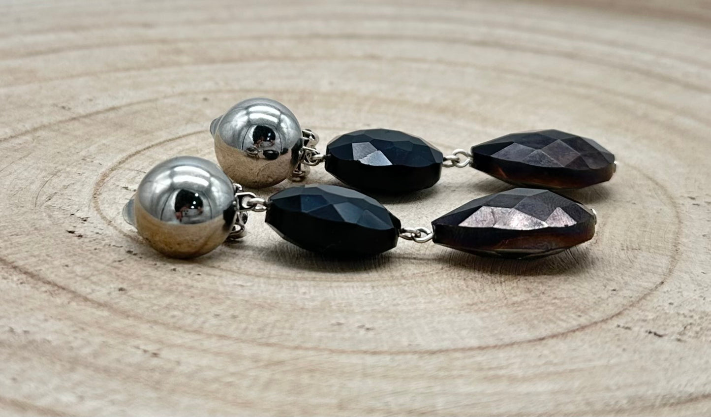 BOUCLES D'OREILLES ÉLÉMENTS SCINTILLANTS - Francine BRAMLI