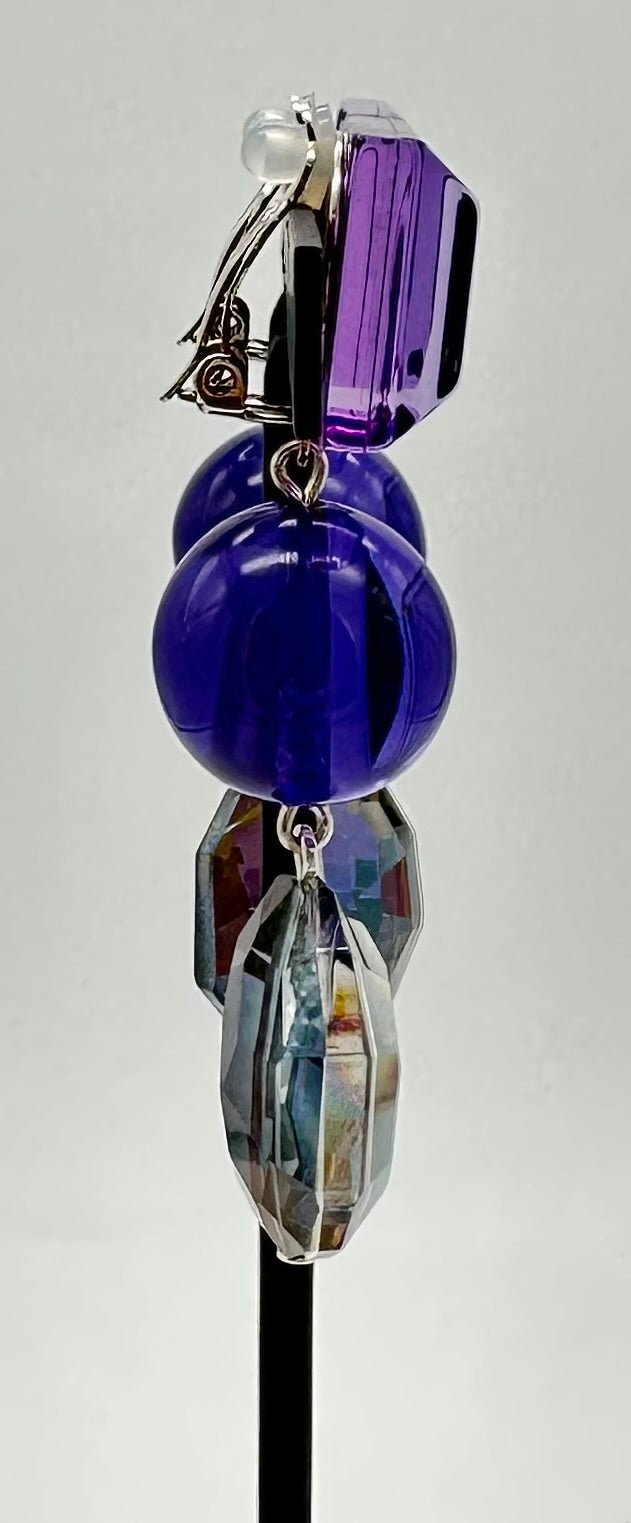 BOUCLES D'OREILLES ÉLÉMENTS SCINTILLANTS -  Francine BRAMLI