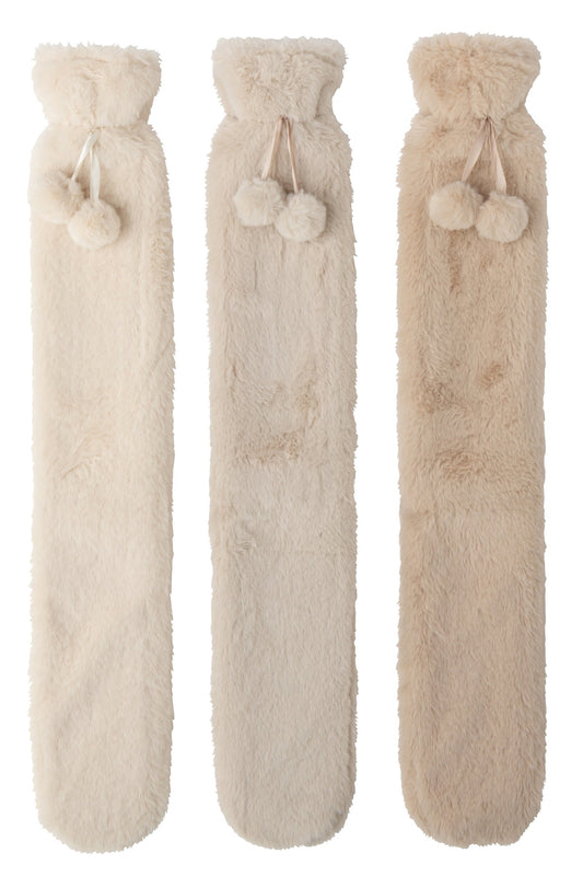 Bouillotte longue blanc/beige