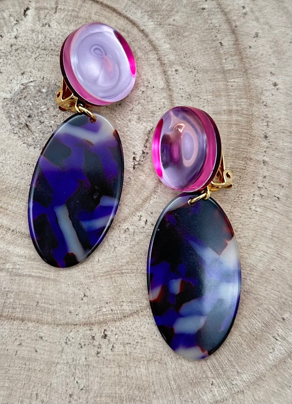 BOUCLES D'OREILLES VIOLETTE - Francine BRAMLI