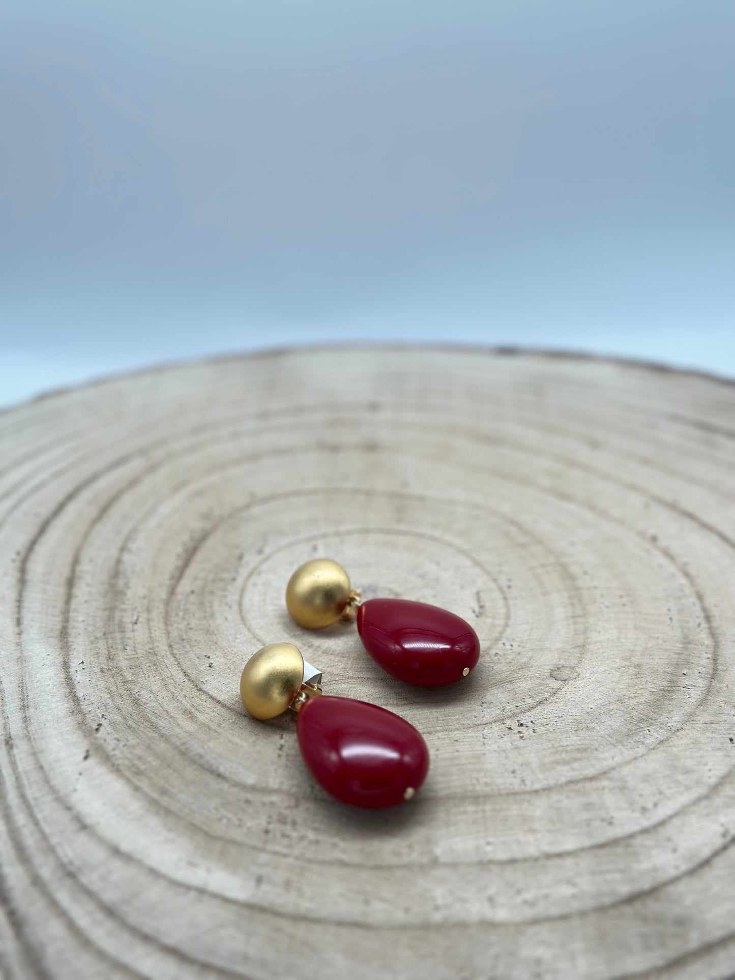 Boucles d’oreilles Cuba rouge- Francine BRAMLI