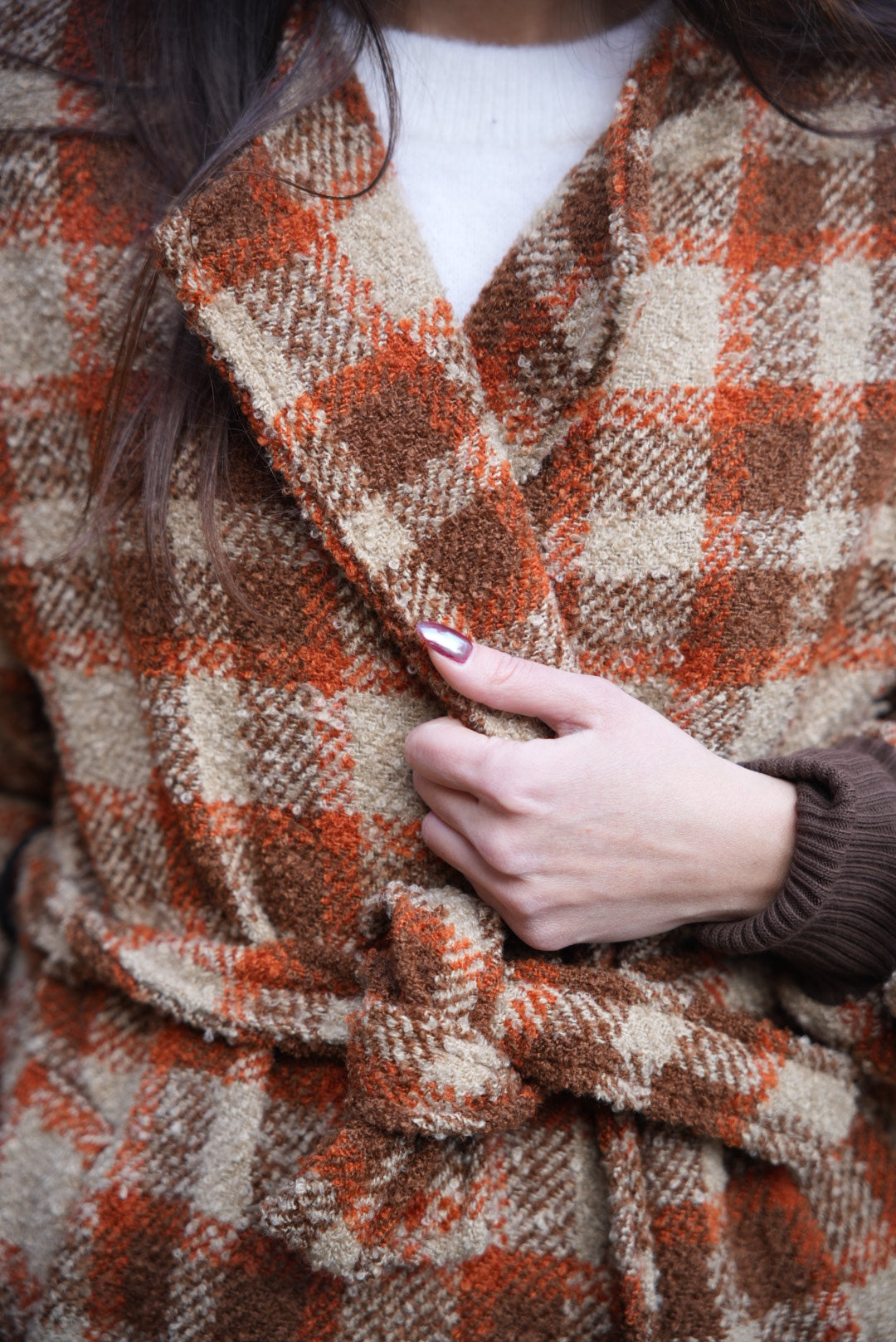 Manteau long à carreaux - Johanna Paris