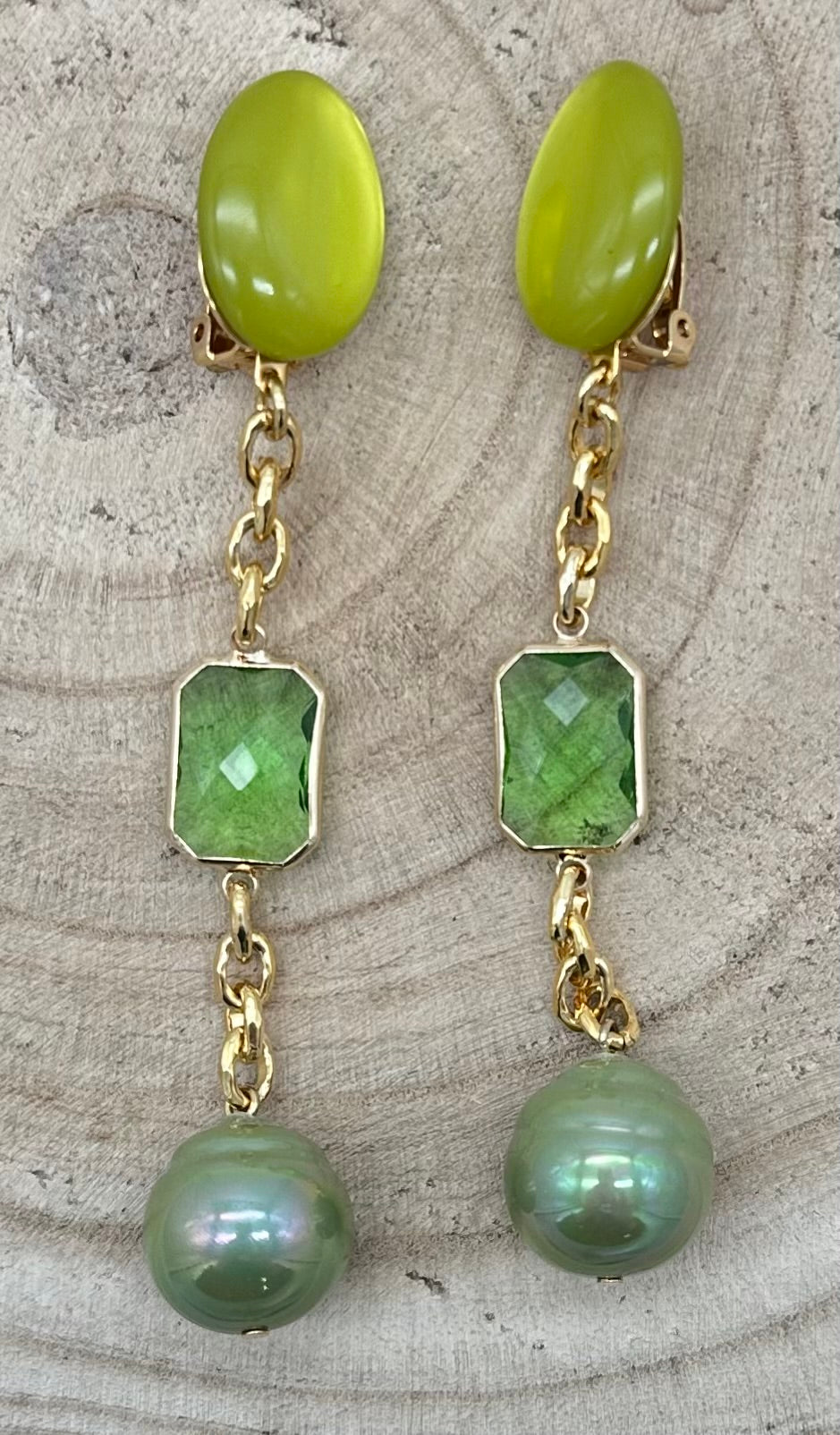 BOUCLES D'OREILLES ÉLÉMENTS SCINTILLANTS - Francine BRAMLI