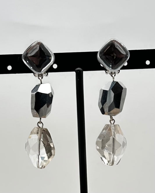 BOUCLES D'OREILLES ÉLÉMENTS SCINTILLANTS - Francine BRAMLI