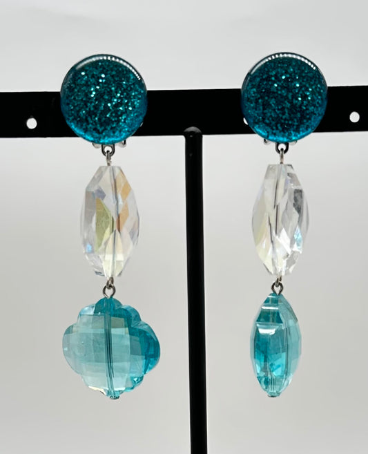 BOUCLES D'OREILLES ÉLÉMENTS SCINTILLANTS - Francine BRAMLI