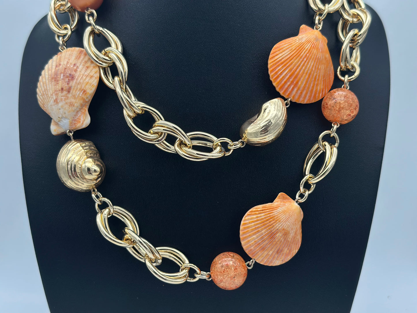 Collier coquillages 2 rangs - Francine BRAMLI