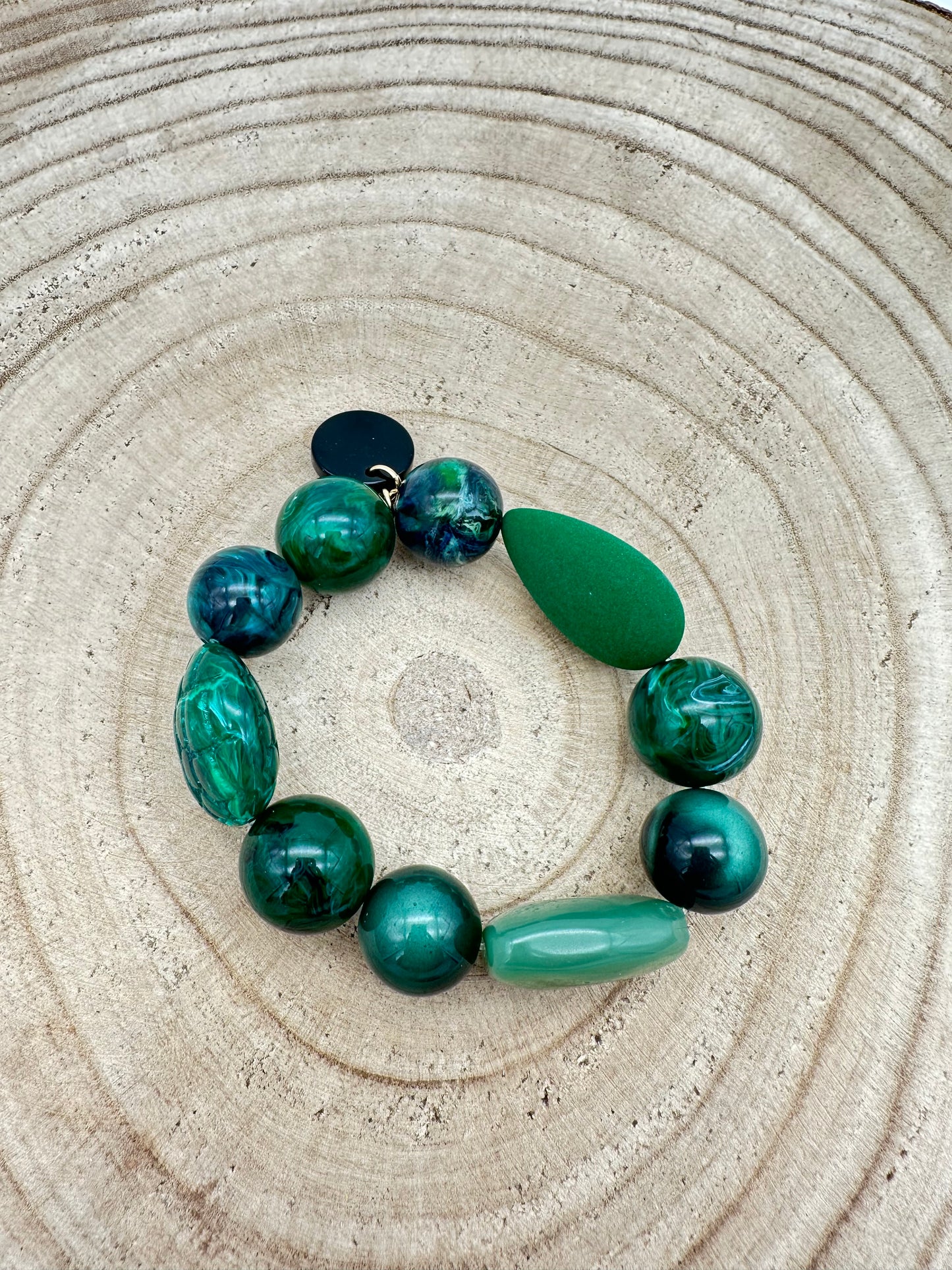 BRACELET ÉLASTIQUE PERLES FANTAISIE - Francine BRAMLI