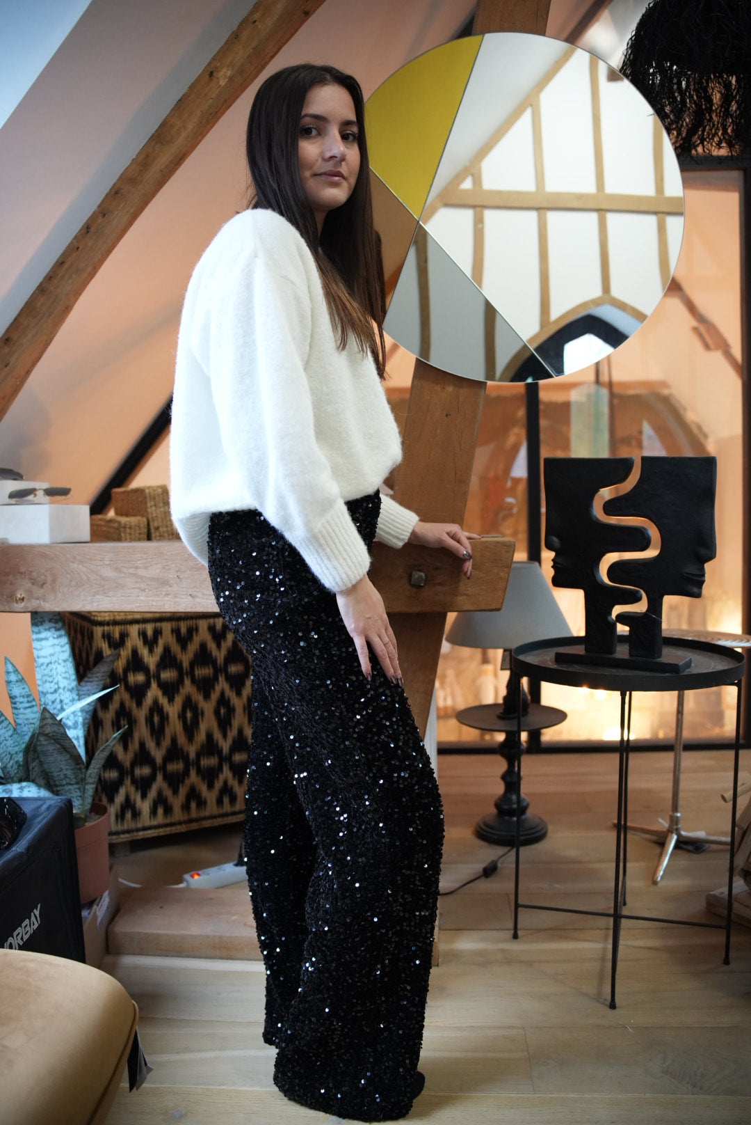Pantalon à sequins