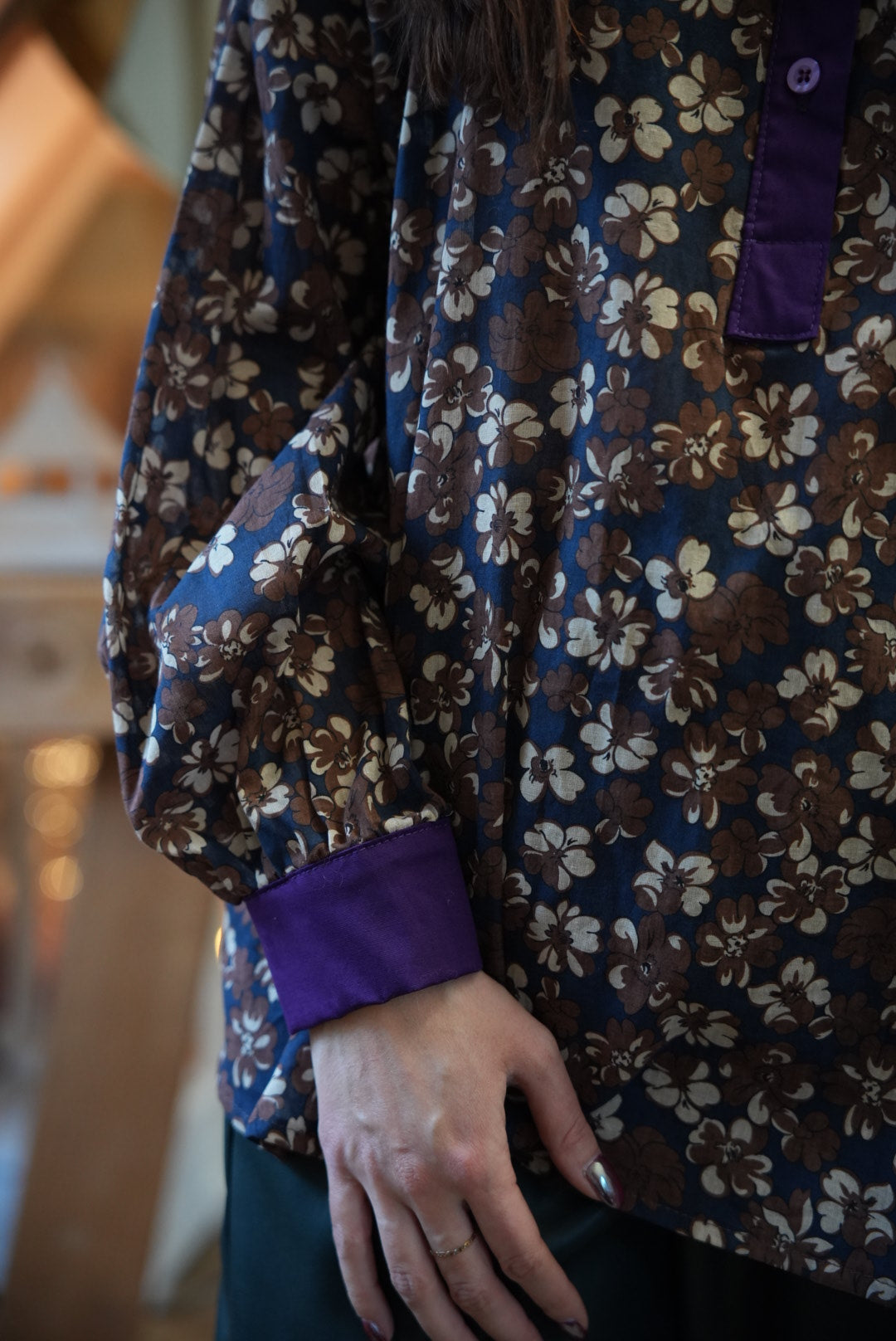 Chemisier col violet