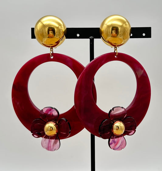 BOUCLES D'OREILLES VIOLETTE - Francine BRAMLI