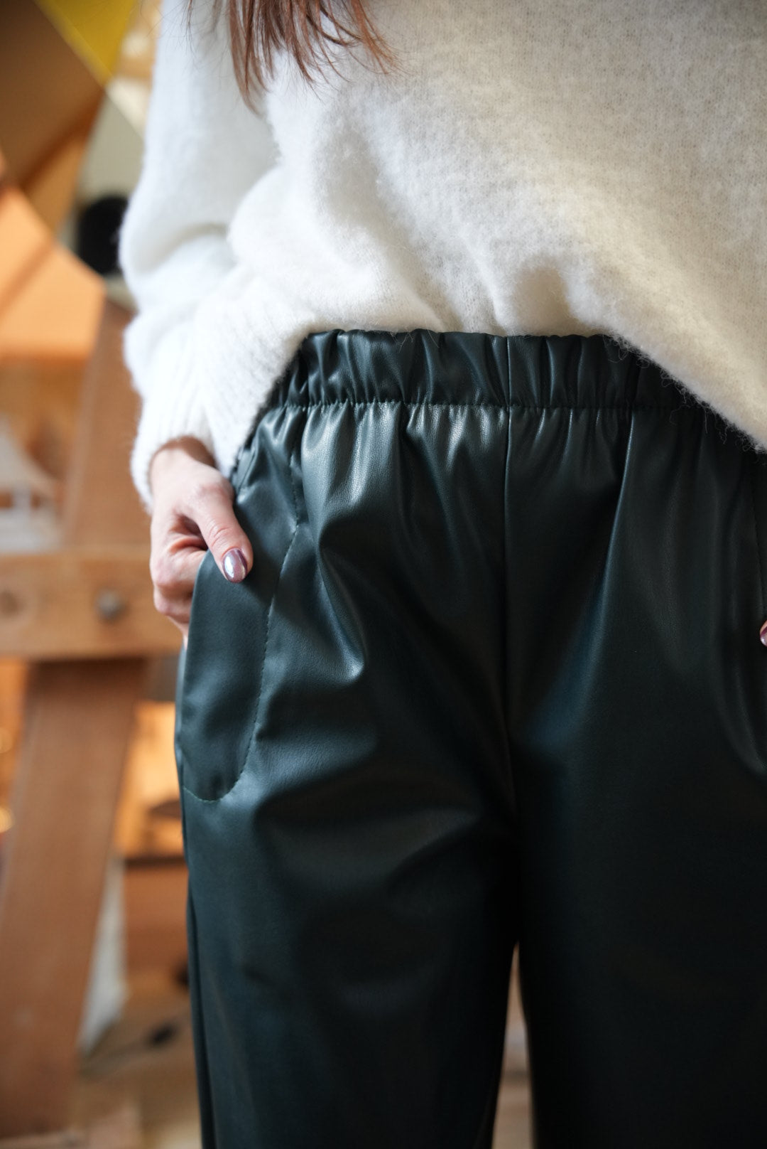 Pantalon simili cuir