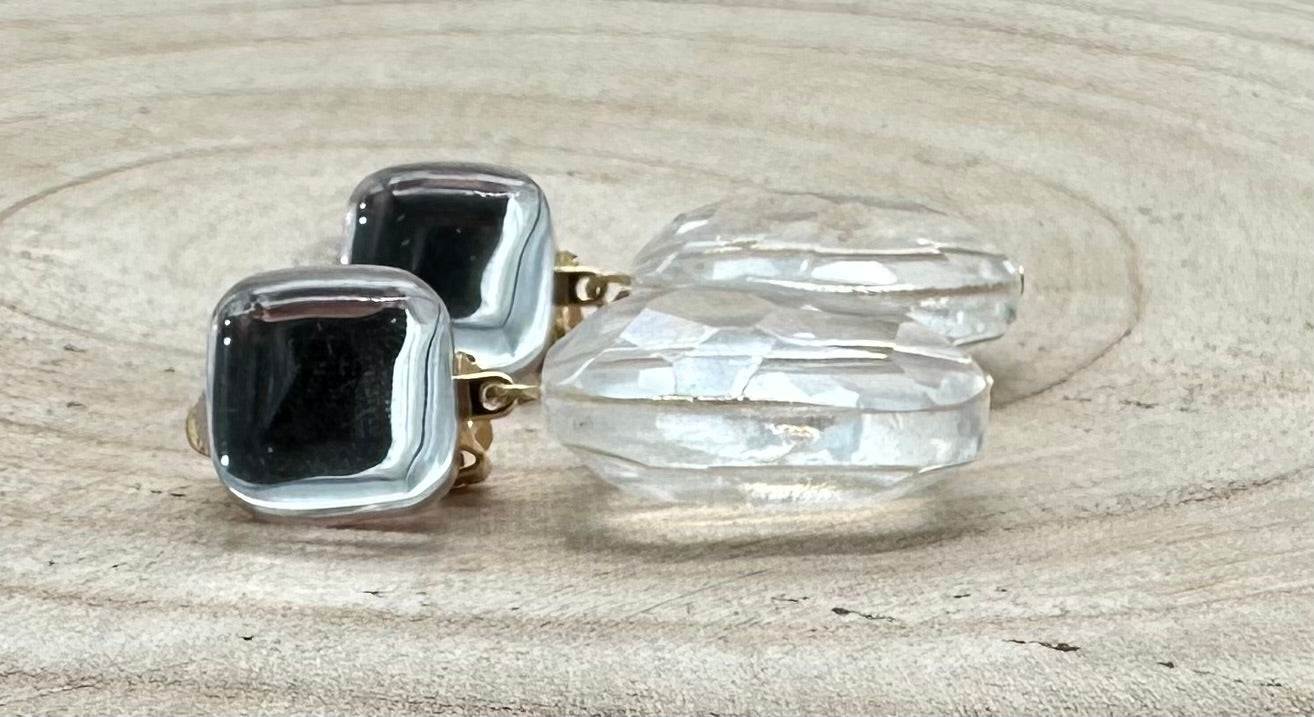 BOUCLES D'OREILLES  ÉLÉMENTS SCINTILLANTS - Francine BRAMLI