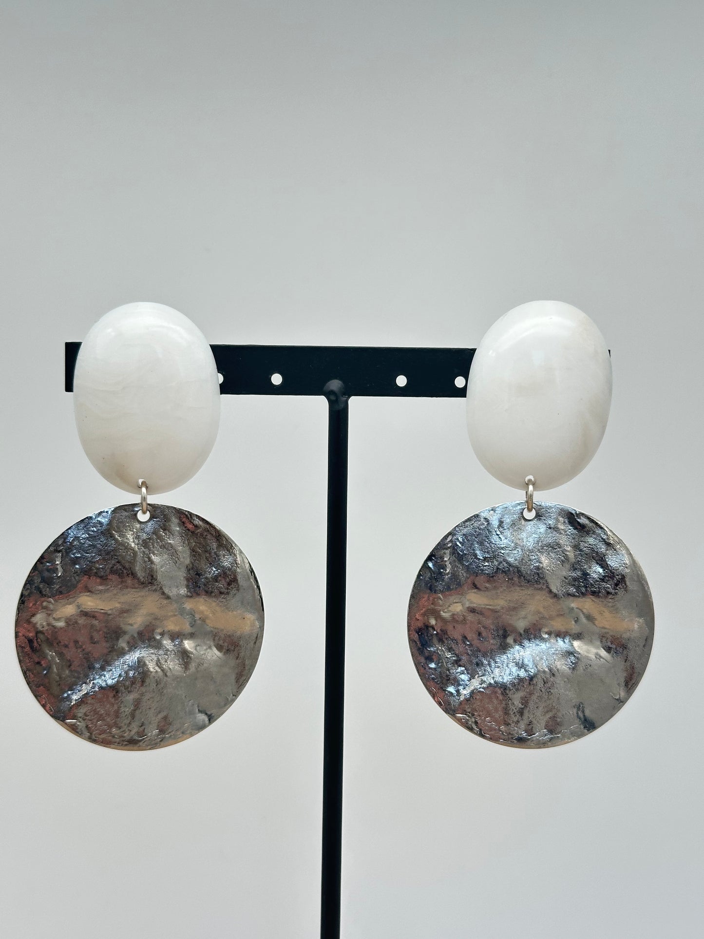 Boucles d’oreilles plaque - Francine BRAMLI