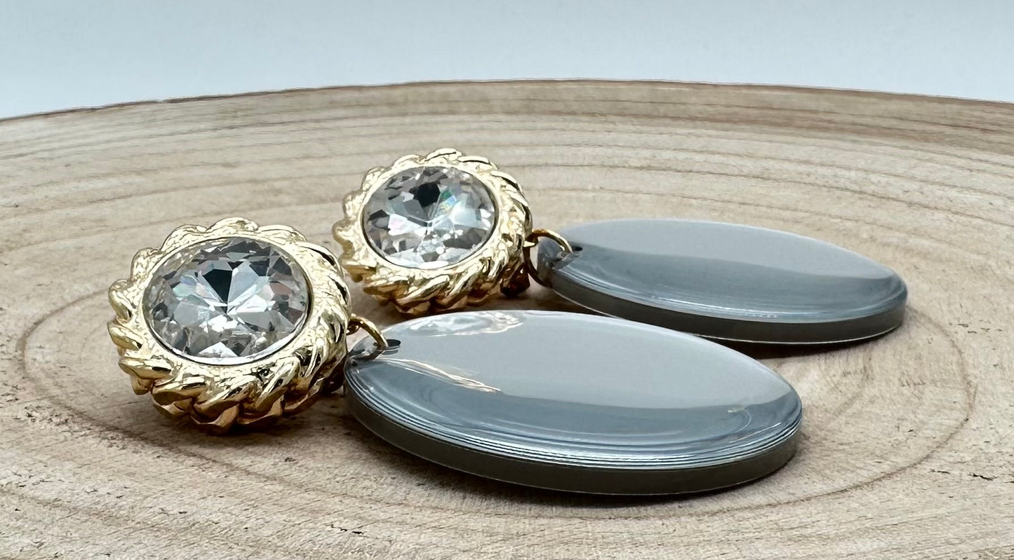 BOUCLES D'OREILLES ÉLÉMENTS SCINTILLANTS - Francine BRAMLI