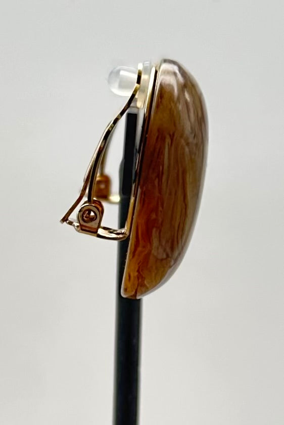 CABOCHON MARBRÉ BEIGE - Francine BRAMLI