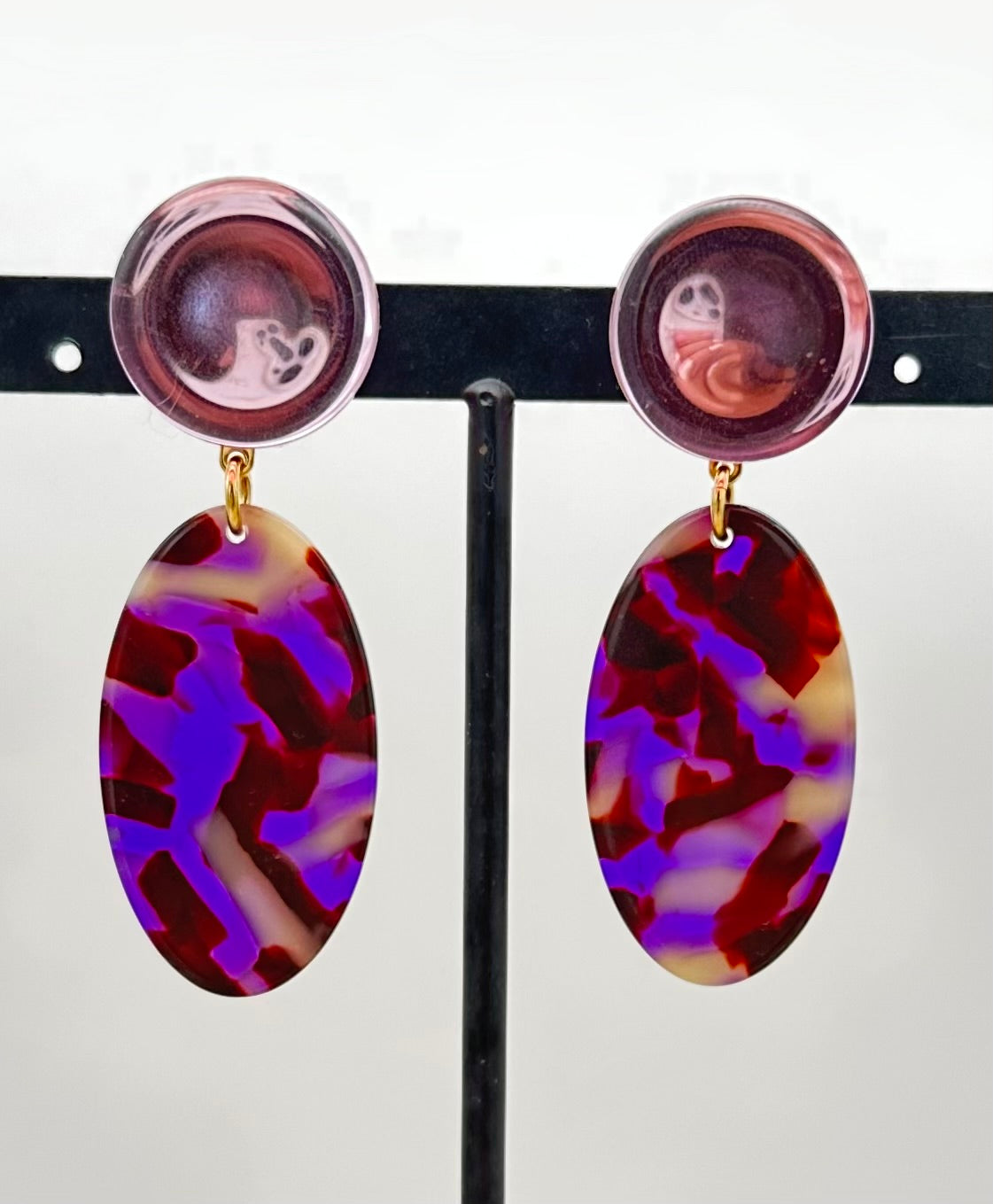 BOUCLES D'OREILLES VIOLETTE - Francine BRAMLI