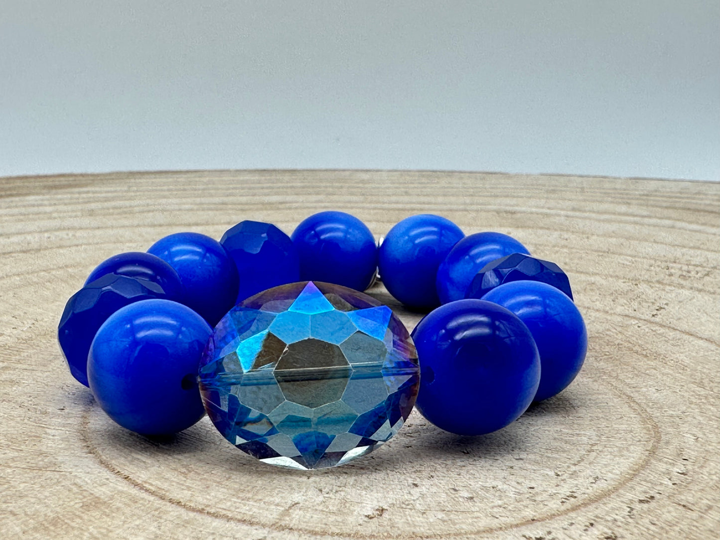 BRACELET ÉLASTIQUE PERLES FANTAISIE / ÉLÉMENTS SCINTILLANTS - Francine BRAMLI