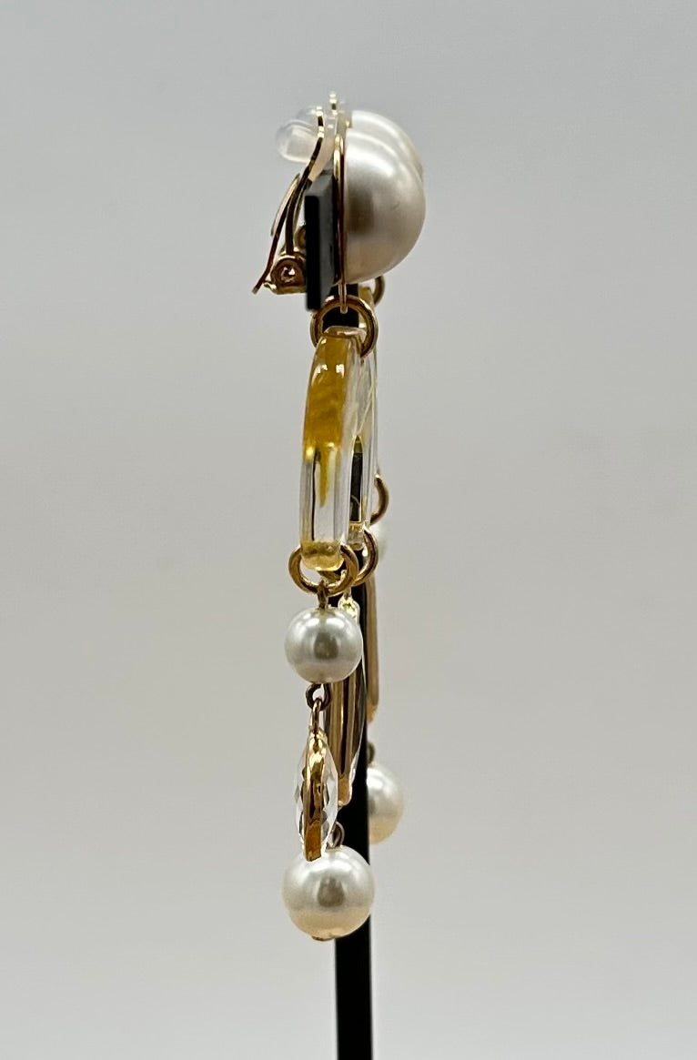 BOUCLES D'OREILLES ÉLÉMENTS SCINTILLANTS / PERLES - Francine BRAMLI