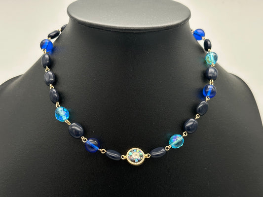 Collier Picasso bleu - Francine BRAMLI