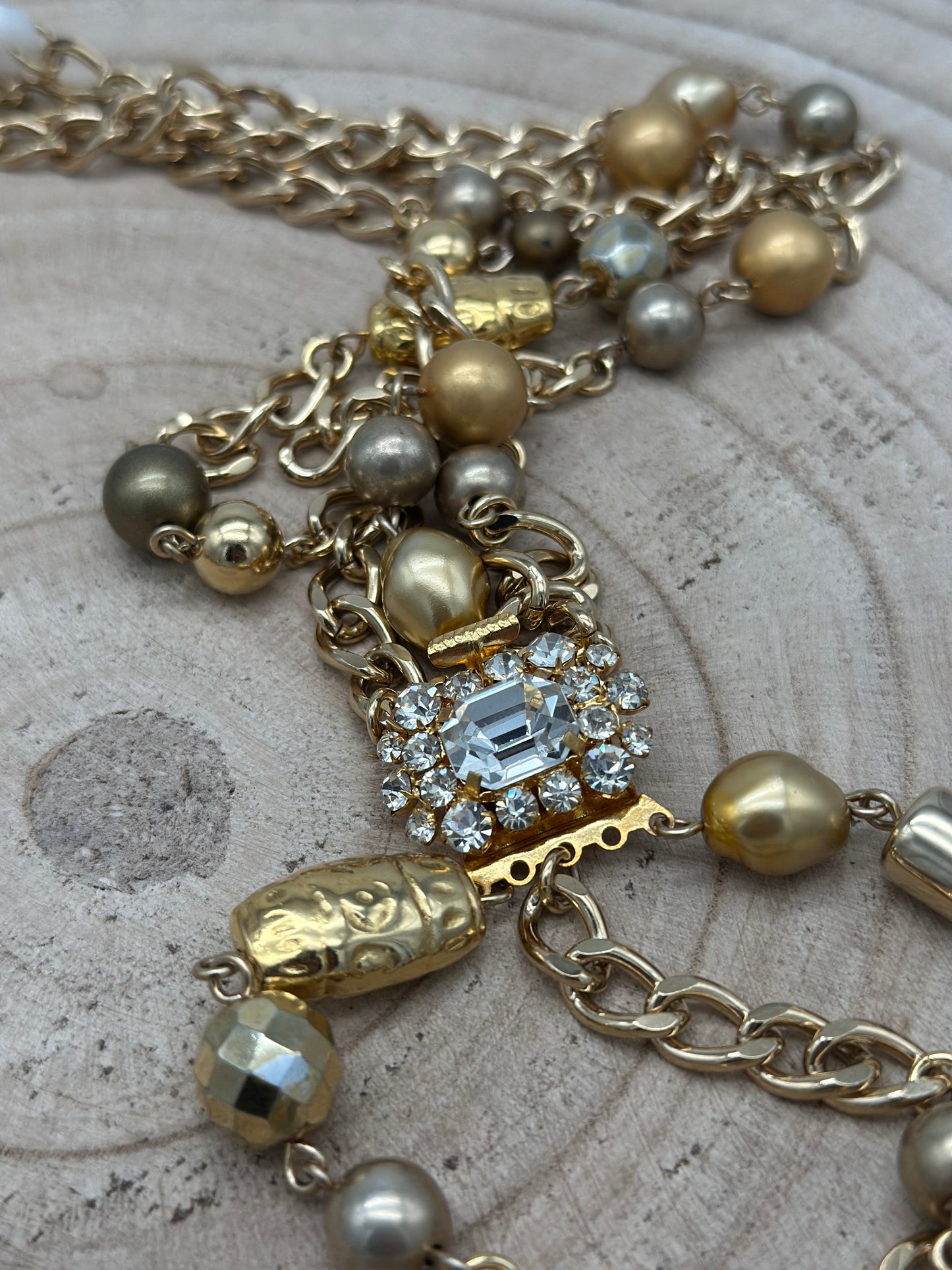 BOUCLES D'OREILLES COLLIER / SAUTOIR DORÉ - Francine BRAMLI