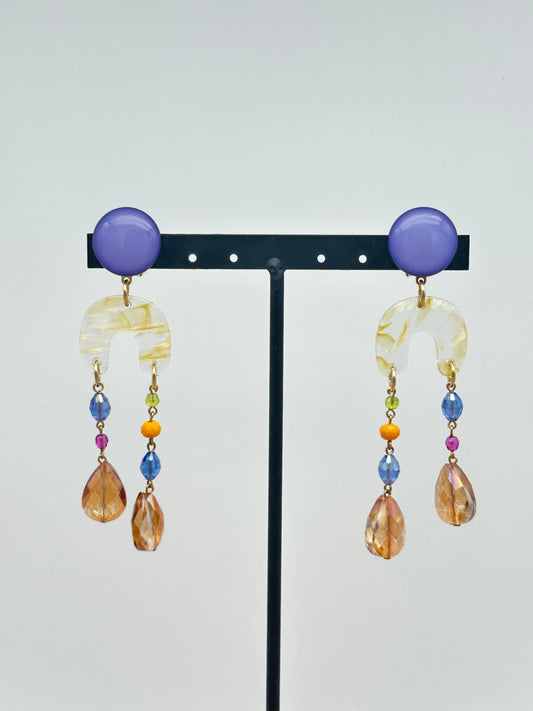 Boucles d’oreilles Pampilles arc-en-ciel - Francine BRAMLI