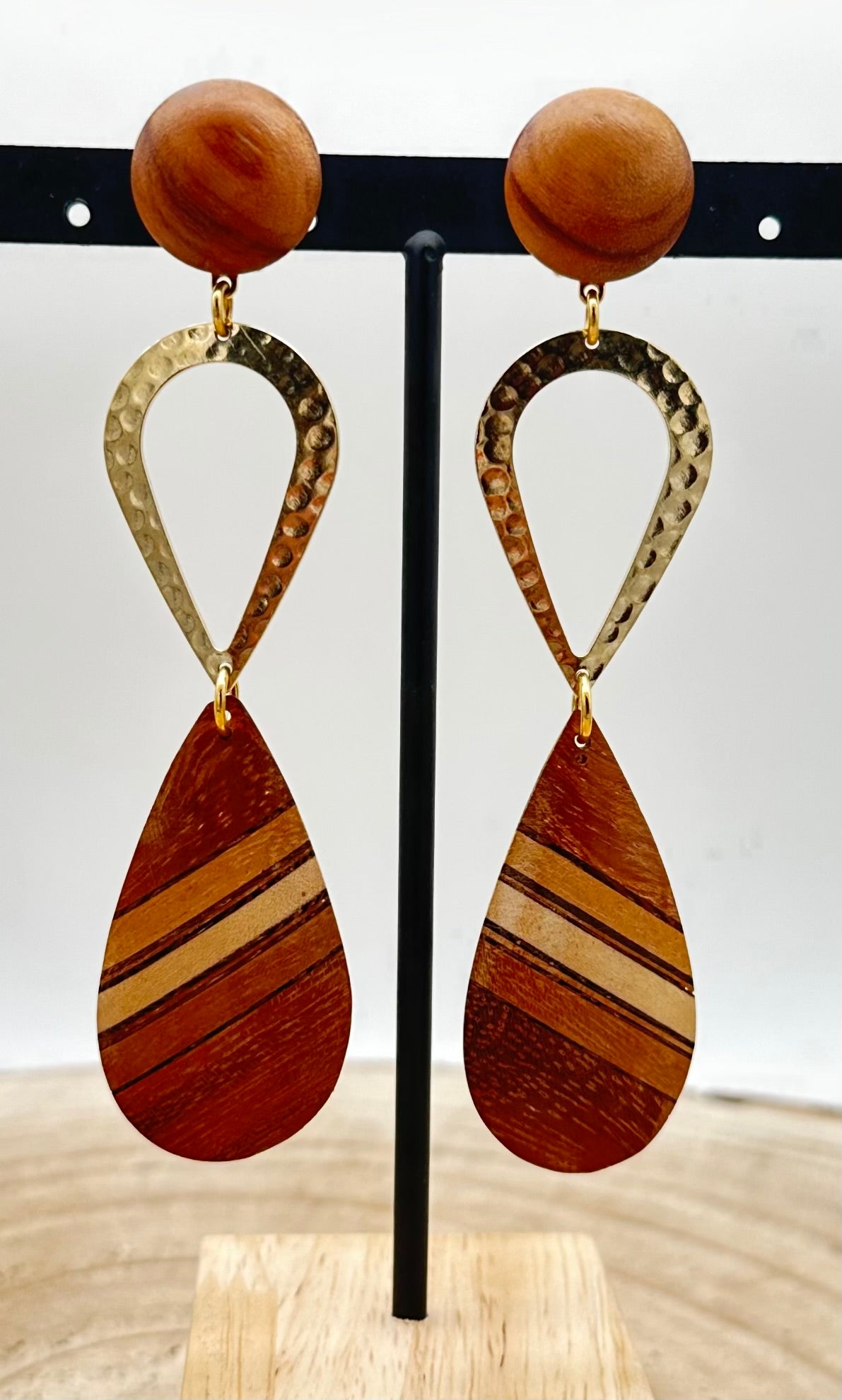 BOUCLES D'OREILLES DORÉE - Francine BRAMLI