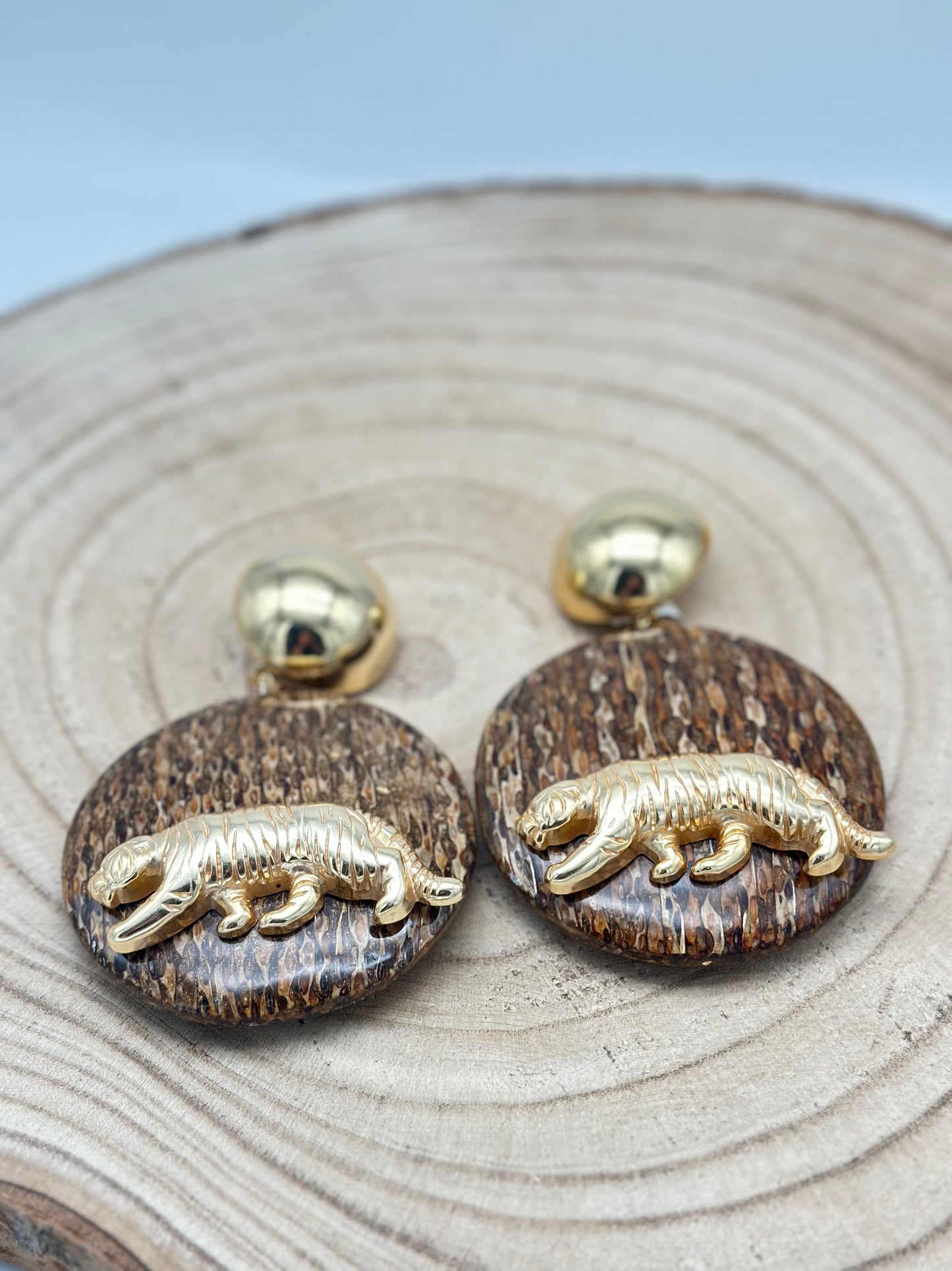Boucles d’oreilles tigre - Francine BRAMLI