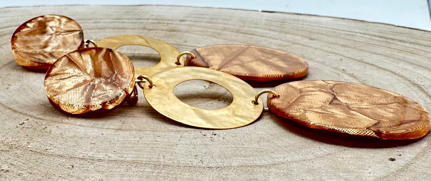 BOUCLES D'OREILLES DORÉE - Francine BRAMLI
