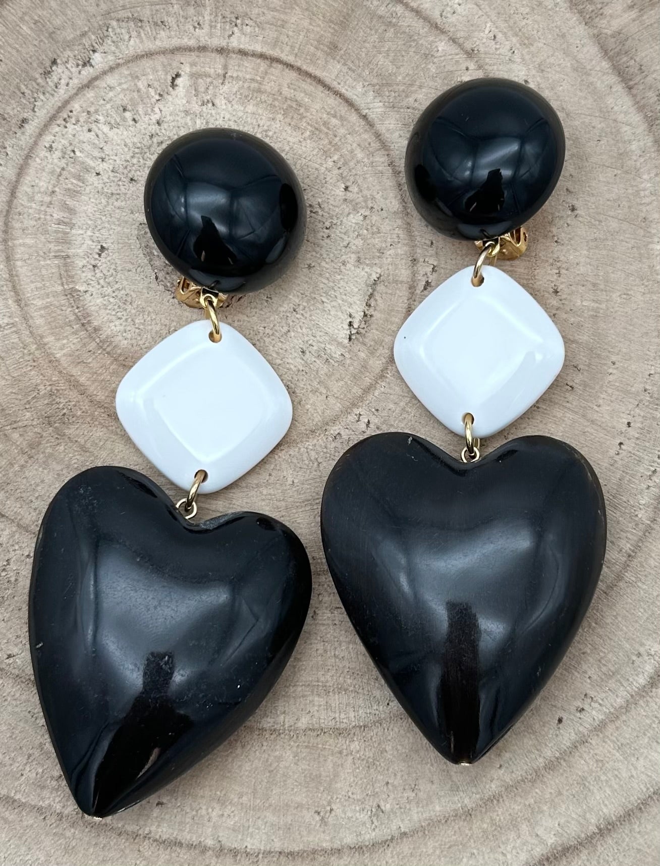 BOUCLES D'OREILLES NOIRE - Francine BRAMLI