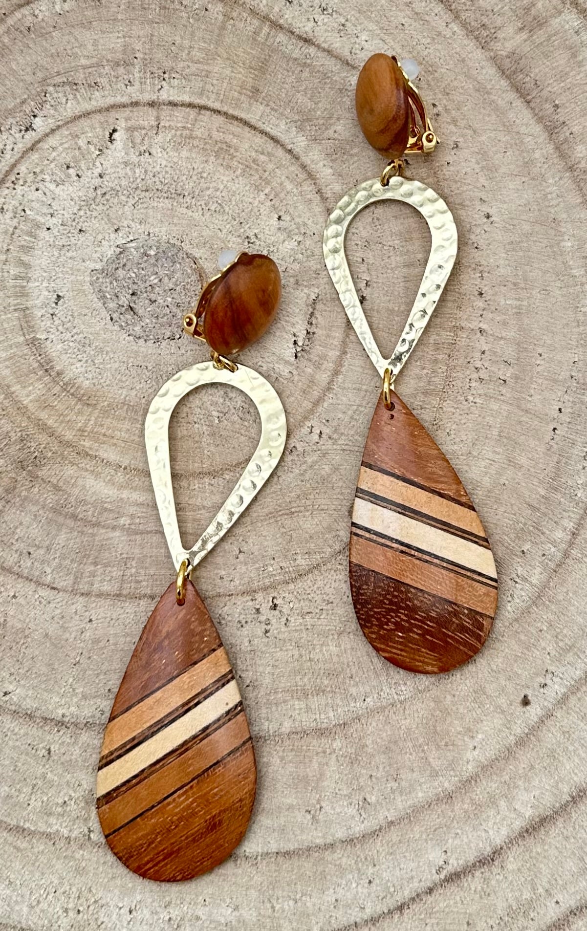 BOUCLES D'OREILLES DORÉE - Francine BRAMLI