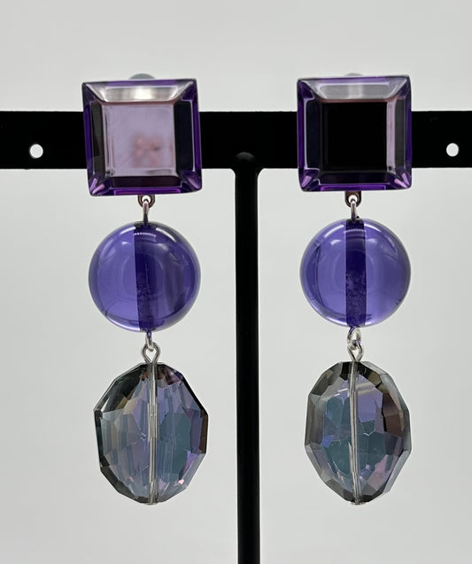 BOUCLES D'OREILLES ÉLÉMENTS SCINTILLANTS -  Francine BRAMLI