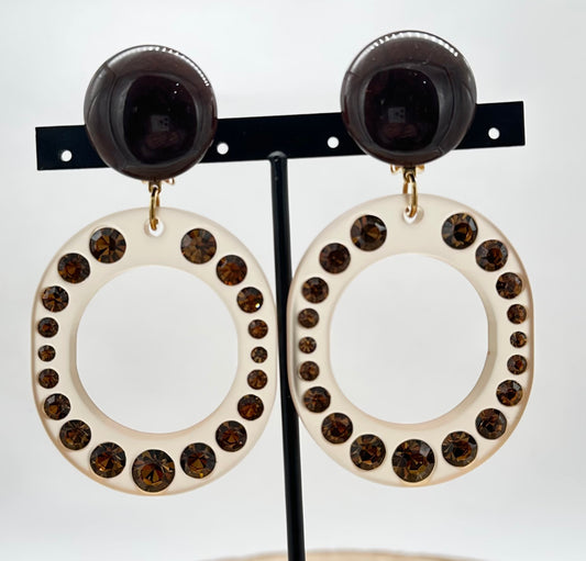 BOUCLES D'OREILLES ÉLÉMENTS SCINTILLANTS Francine BRAMLI