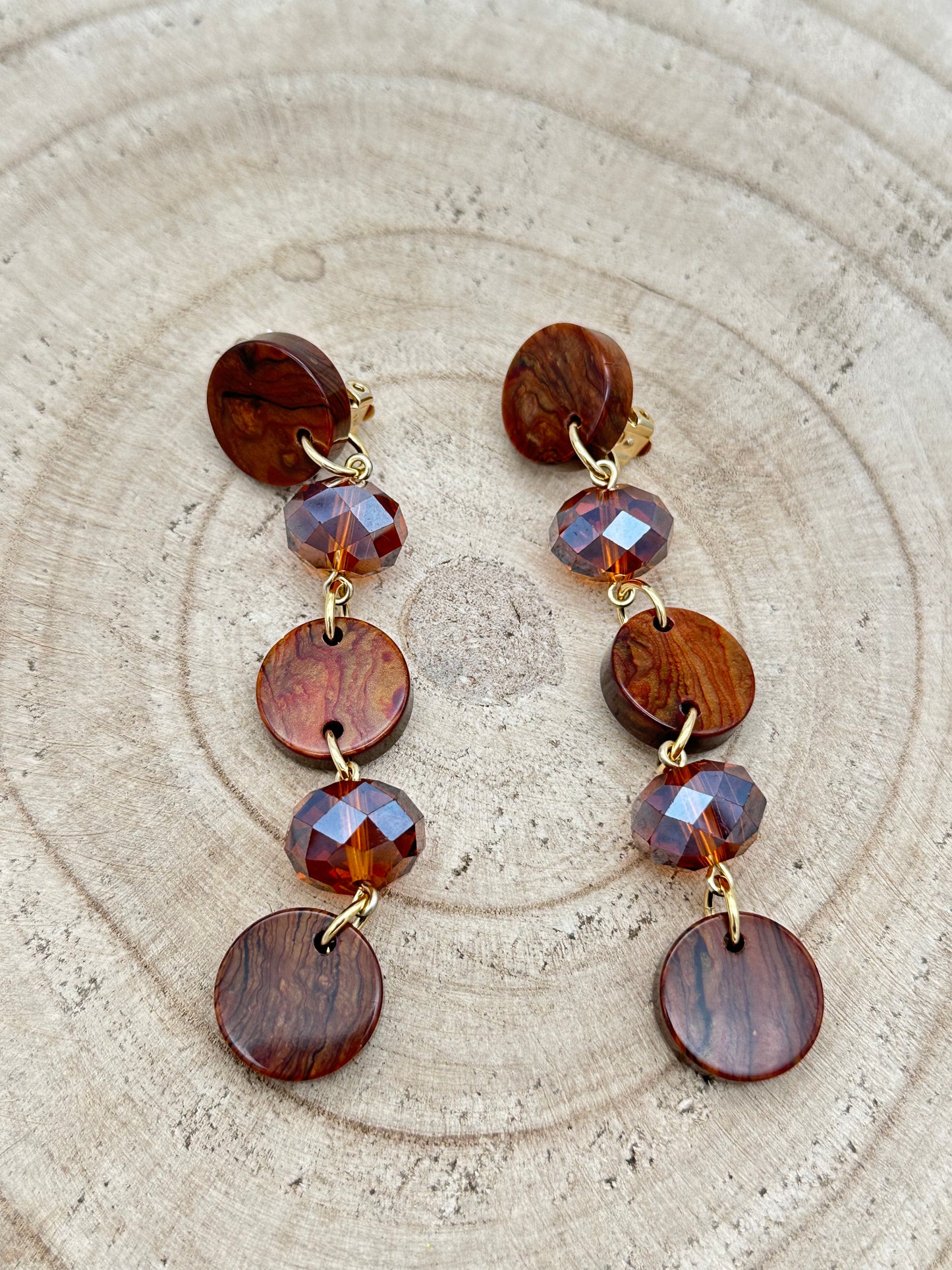 BOUCLES D’OREILLES ÉLÉMENTS SCINTILLANTS - Francine BRAMLI