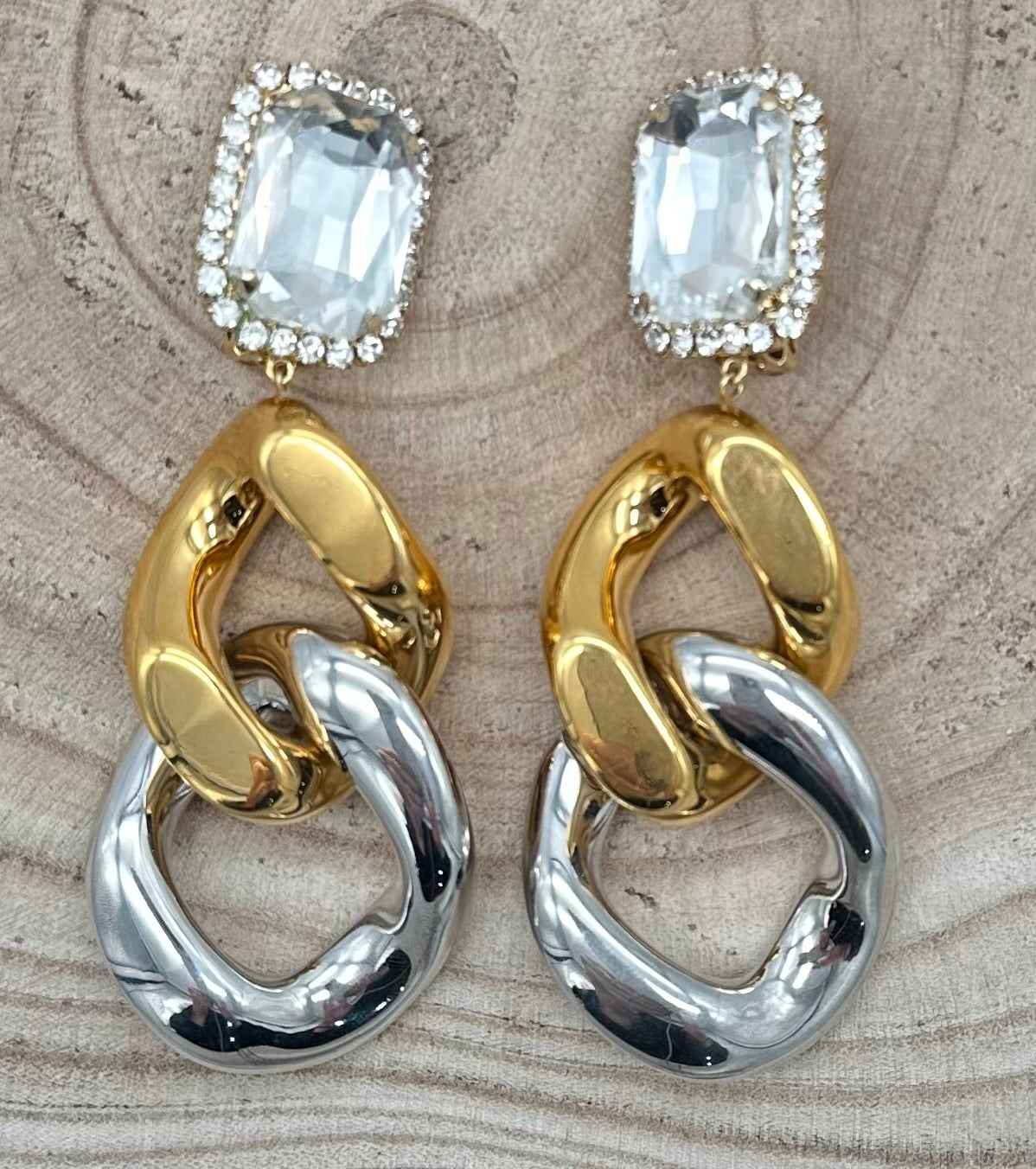 BOUCLES D'OREILLES ÉLÉMENTS SCINTILLANTS / MAILLONS - Francine BRAMLI